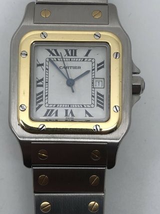 Cartier Santos Automatic Steel And 18k Gold Men’s Wrist Watch