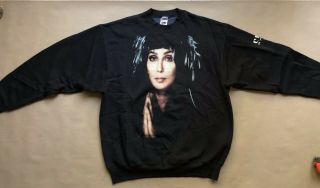 Cher Believe Tour Sweat Shirt Size L Hanes Brand