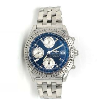 Breitling Chronomat A13352 39mm Automatic Chronograph Blue Dial Watch