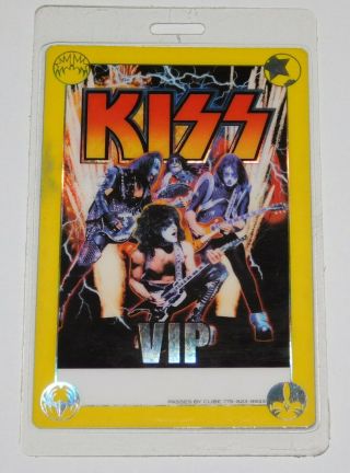Kiss Band Vip Backstage Pass Laminate Aerosmith Concert Tour 2003 Gene Simmons