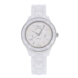 Christian Dior Viii Steel White Ceramic Silver Dial Automatic Watch Cd1245e3c001