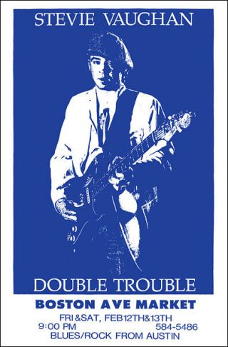 Stevie Ray Vaughan 1982 Tulsa Ok Concert Poster