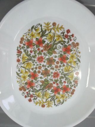 Corelle Corning Indian Summer Serving Platter Oval 12 Inch Yellow Orange Flowers