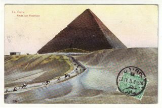 Egypt 1911 Early Maximum Card Great Pyramid Gizeh Mailed