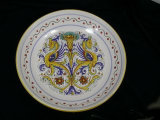 Vintage Ceramica Nova Deruta Raffaellesco Dragons 13 " Pasta Serving Bowl B
