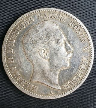1904 A Kingdom Of Prussia German Germany Silver Fünf Mark 5 Mark