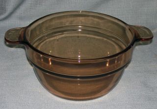 Corning Vision Amber Glass Double Boiler Insert 1.  5 Quart V - 20 - B France Vguvc