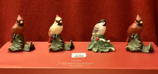 Lenox Winter Greetings Everyday - Birds - Place Card Holders - Set Of 4 -