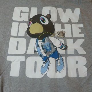 2008 Kanye West - Glow In The Dark Tour - Zip Hoodie Sweatshirt - Size Lg - 2008