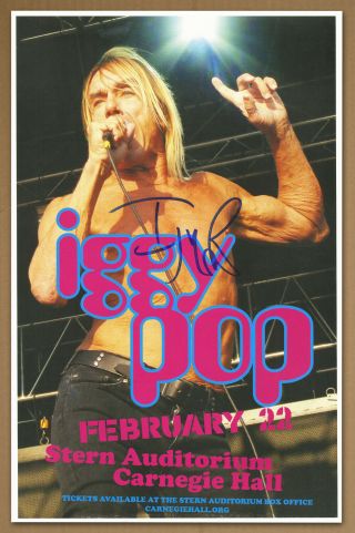 Iggy Pop Autographed Gig Poster The Dead Don 