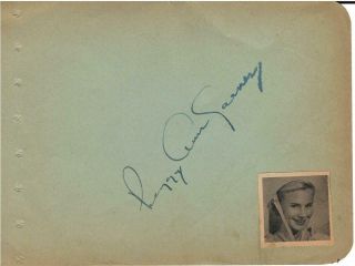Peggy Ann Garner - Autographed Album Page - " A Tree Grows In Brooklyn "
