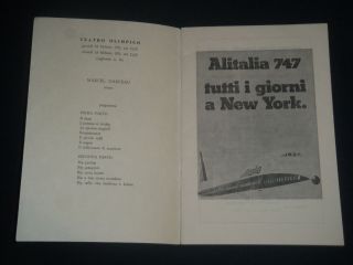 1971 TEATRO OLIMPICO JESSYE NORMAN CONCERT PROGRAM - FILARMONICA ROMANA - J 4237 2