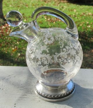 Cambridge Chantilly Ball Decanter With Sterling Base
