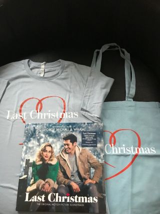 George Michael Wham Last Christmas Movie Bundle (lp Tote Bag T - Shirt)