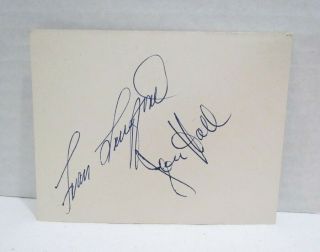 Jon Hall & Frances Langford Autographs Autographed Card Actor Singer Ramar