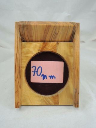 Ornamental Folding Olive Wood Box / Stand Fit For Any 70mm Medal