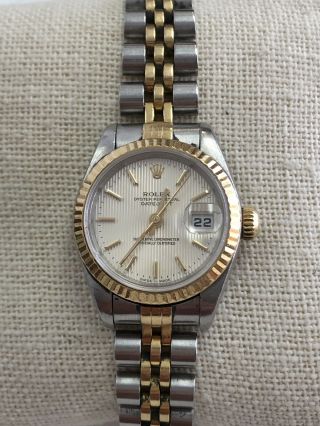 ROLEX Ladies Oyster Perpetual Date Just 18K Gold/SS 2