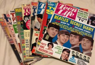 Ten 1964/1965 The Beatles Teen Screen - Teen Life - For Teens Only - Teen World.