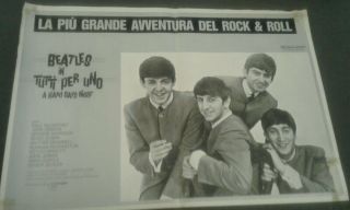 The Beatles 70x 48 Hard Days Night Italian Movie Poster Release 1982