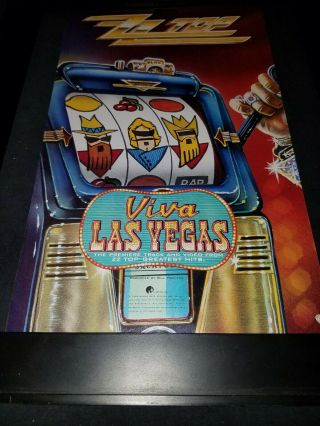 Zz Top Viva Las Vegas Rare Radio Promo Poster Ad Framed 3