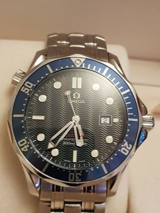 Omega Seamaster Professional 300m Quartz Watch Blue Calibre No 153full Size 41mm