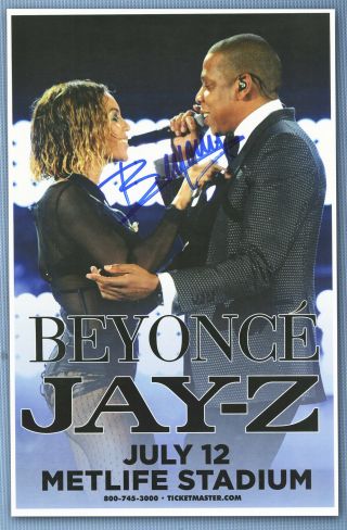 Beyonce Signed Autographed Concert Poster 2014 Jay - Z
