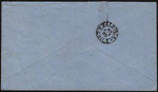 Chile 1895 Cover on Stationery Envelope Osorno to Valdivia 2