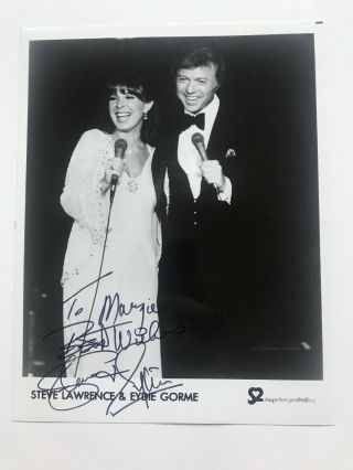 Steve Lawrence And Eydie Gorme Autographed & Inscribed 8x10 B/w Photograph