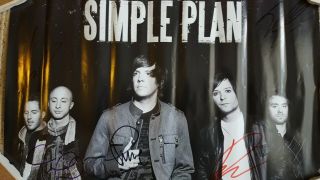 Simple Plan - Autographed Poster - 11 X 17 - 2 Sided - Rolled -