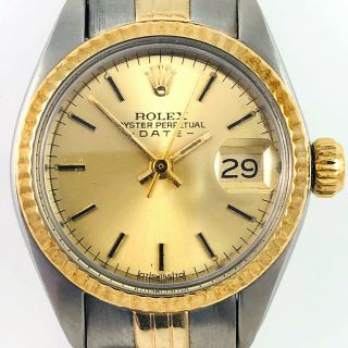 Authentic Rolex Oyster Perpetual 2 - Tone 14k,  26mm,  Automatic,  Style 6917,  Box