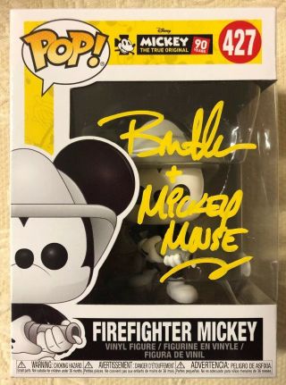 Bret Iwan Signed Autographed Firefighter Mickey Mouse Funko Pop Disney Jsa