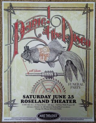 Panic At The Disco 2011 Gig Poster Portland Oregon Concert