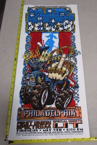 2002 Rock Concert Poster Kid Rock,  Lit Jeral Tidwell Jeff Wood S/n Le 200