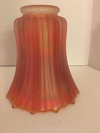 Vintage Marigold Carnival Glass Light Shade Ribbed