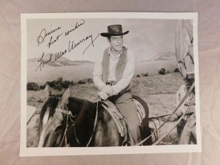 Vintage Fred Macmurray Hand Signed B&w Photograph