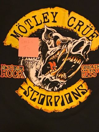 Real Vintage 1999 Motley Crue Scorpions Concert Tour Shirt
