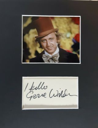 Gene Wilder " Willy Wonka " Authentic Autograph 8x10 Photo Display