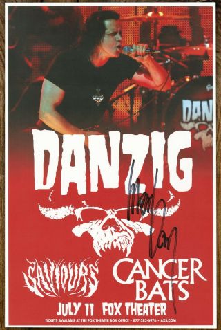Glenn Danzig Autographed Gig Poster Samhain,  Misfits