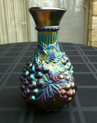 " Imperial Grape " Purple Carnival Glass Water Carafe/vase