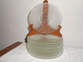 Set Of 9 Indiana Glass Crystal Ice Plates