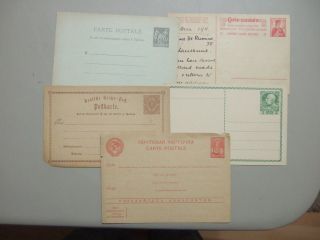 Five Europa Old Postal Stationery:swiss,  France,  Austria,  Germany,  Russia
