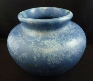 Arts & Crafts Blue Vellum Crystalline Glaze Vase,  Oak Alley,  Louisiana