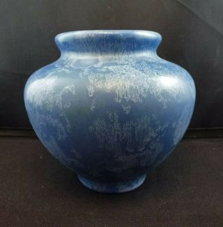 Arts & Crafts Blue Vellum Crystalline Glaze Vase,  Oak Alley,  Louisiana 3