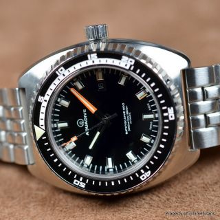 AQUADIVE BATHYSCAPHE 300 LIMITED MADE BY FRICKER 47mm STEEL BRACELET AUTOMATIC 2