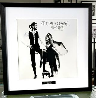 Fleetwood Mac Framed Printed Album Cover Rumours Plaque Certificate Stevie Nicks