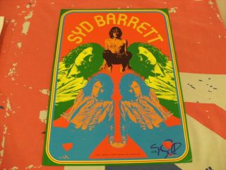 Syd Barrett/pink Floyd Silkscreened Print Ino 473/500 Poster Signed By Artist