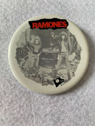 Ramones Vintage Sire Records Promo Badge 1977