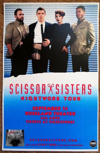 Scissor Sisters 2010 Gig Poster Portland Oregon Concert