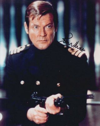 Roger Moore 007 James Bond Official Signed Autograph James Bond Spy Who Loved Me