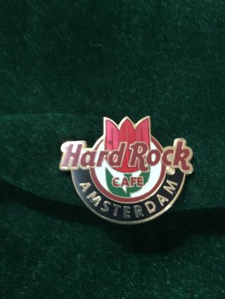 Hard Rock Cafe Pin Amsterdam Global Logo Series Large Logo W Tulip In Center